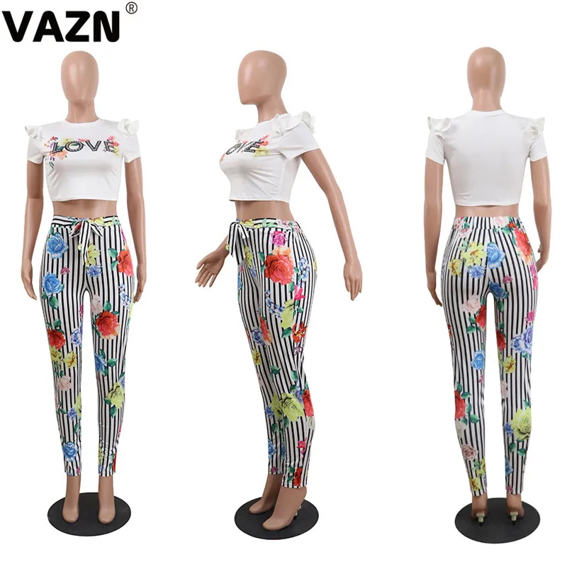 VAZN GWNY18562 шикарный продукт 2019 летние пикантные белые длинные комплект одежды с