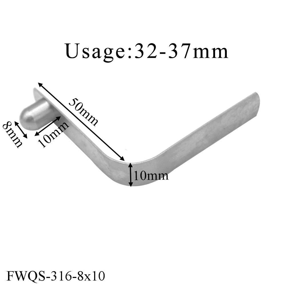 

Manufacturer Stainless Steel 316 Solid Dual Head Flat Metal Tube V Shape 6-8MM Kayak Paddle Spring Button Clips