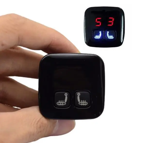 

2 seats installed 5 level digital beautiful wheel button switch to compatible carbon fiber chair pad cover elements for Auto