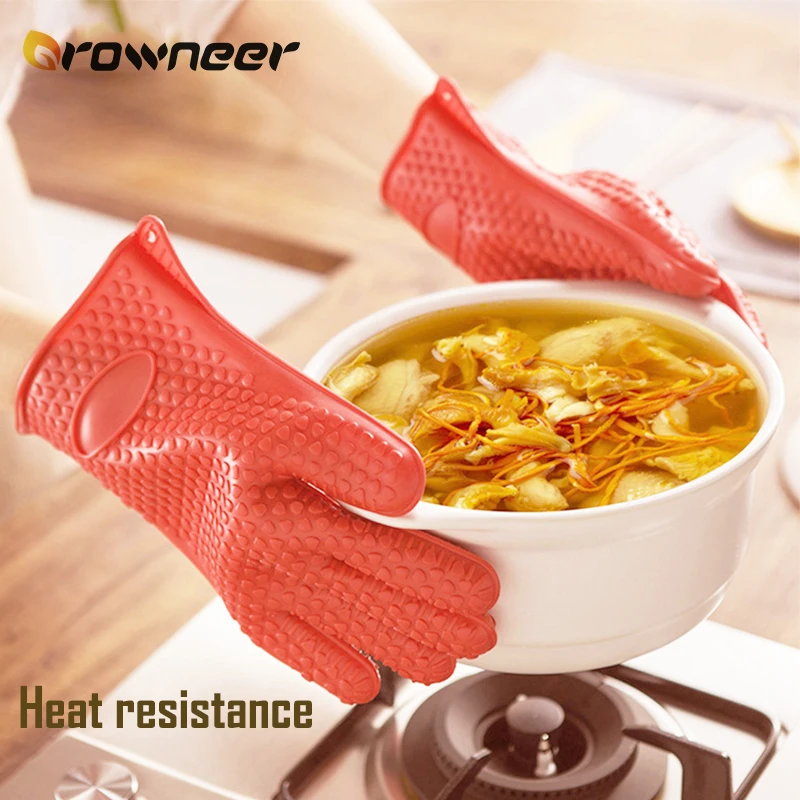 1 шт. термостойкие рукавицы для духовки Силиконовые перчатки держатель