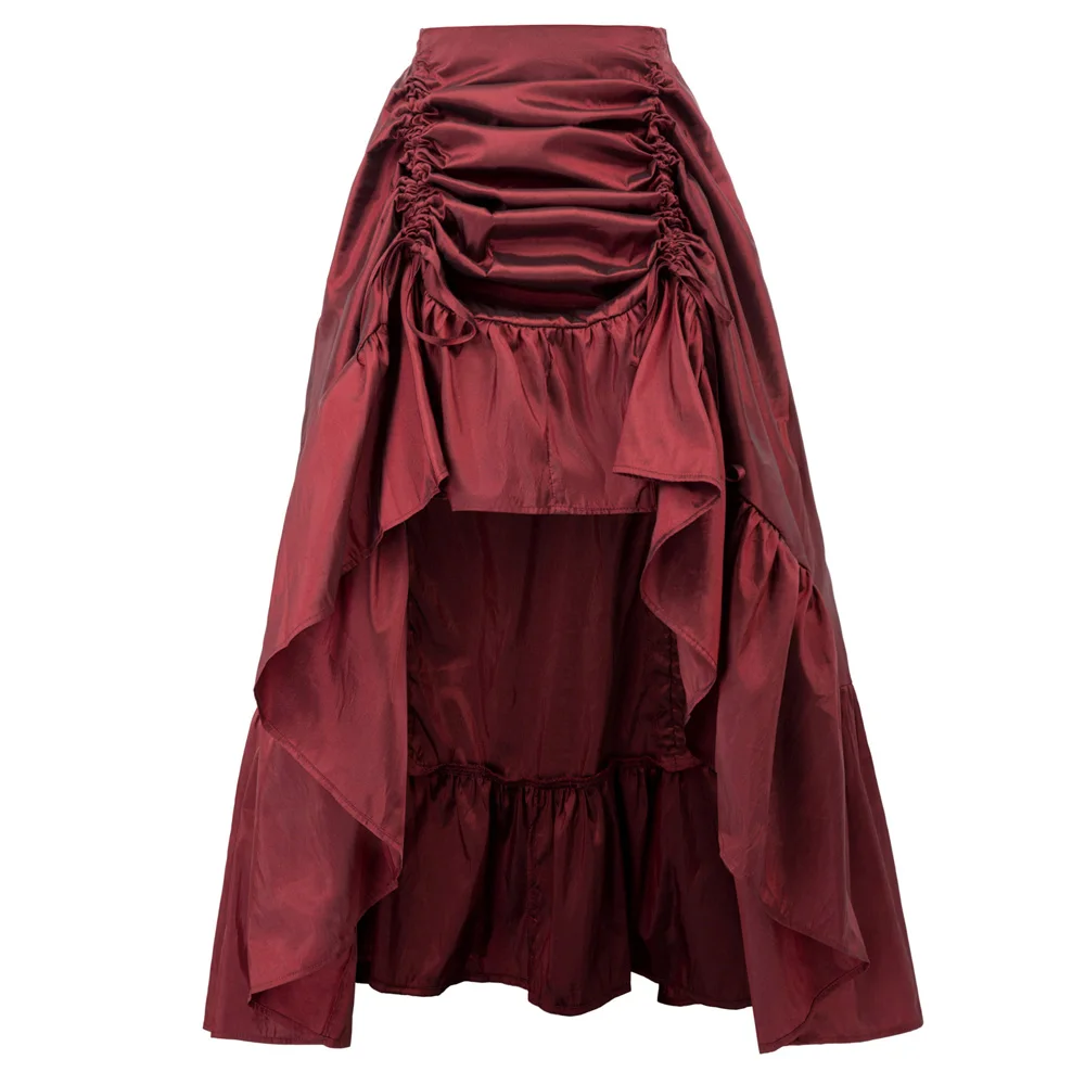 

Retro Skirt Victorian Ruffle Steampunk Irregular Dress Cosplay Costume