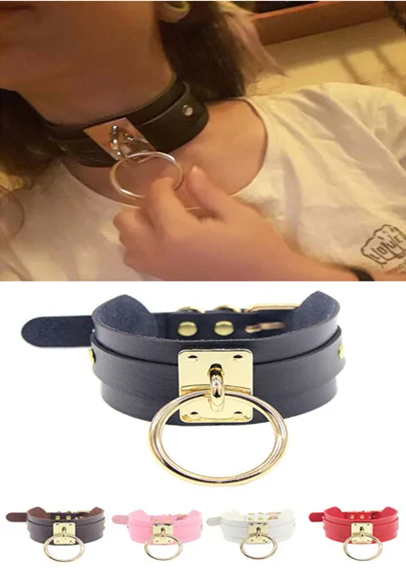 Женское женское мужское готическое сексуальное из искусственной кожи 1 кольцо