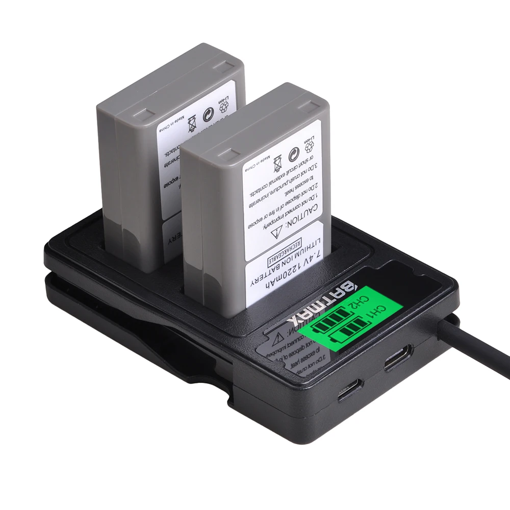 Batmax PS-BLN1 BLN-1 Camera Battery +LCD Dual USB Charger for Olympus OM-D E-M1 E-M5 Mark II PEN-F E-P5 EM1 EM5 PENF EP5 | Электроника