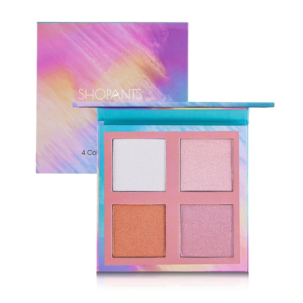 Shofants 4 цвета Палетка с хайлайтерами пигмент Мерцающая кремовая пудра свет