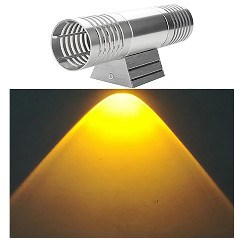 

2W LED Wall Light Aluminum Modern Wall Sconce Lighting for Bedside Corridor Aisle Yellow Light
