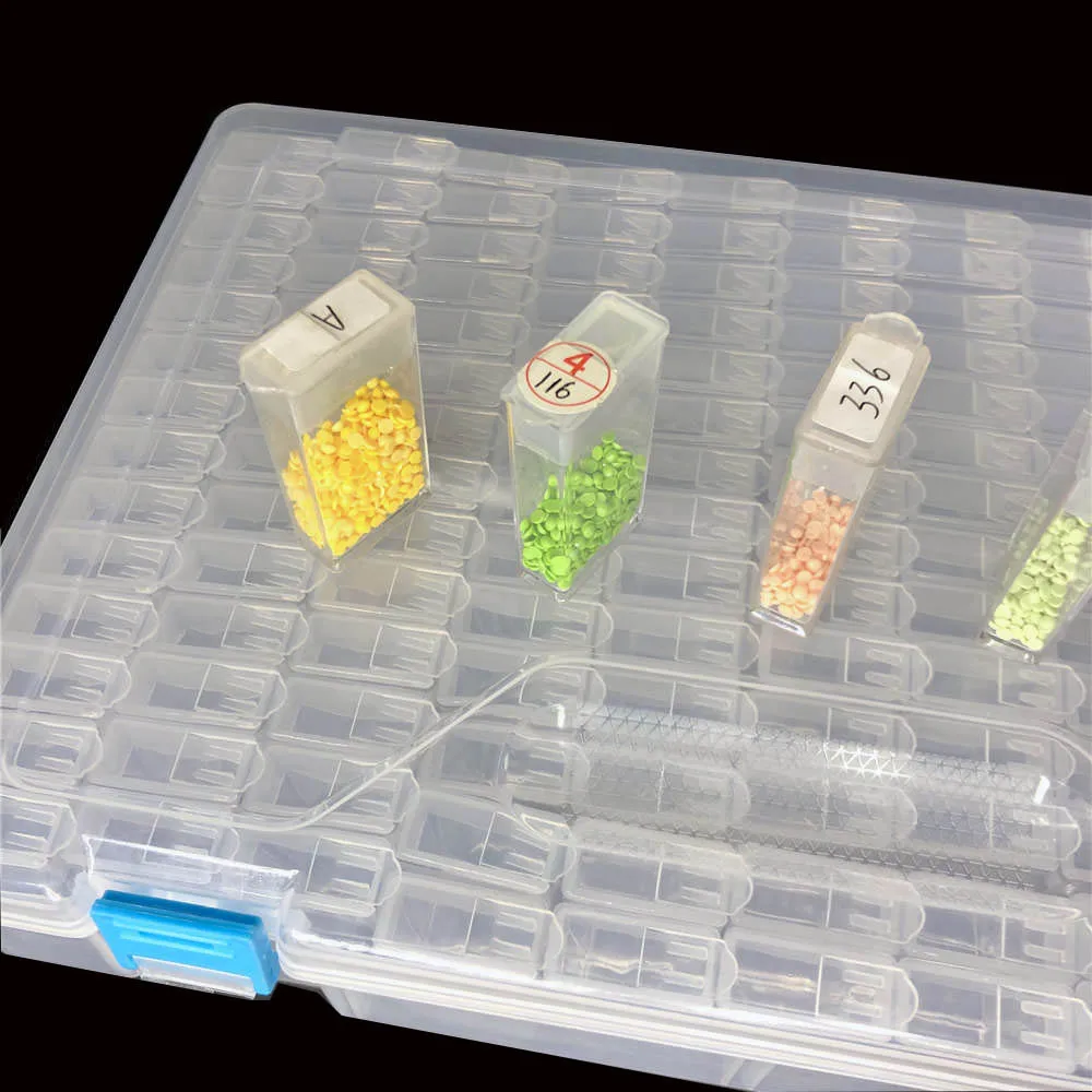 

112pcs Plastic 5d Diamond Painting Accessories box Beads Display Storage Box For Diamond Embroidery Cross Stitch Tools 2020