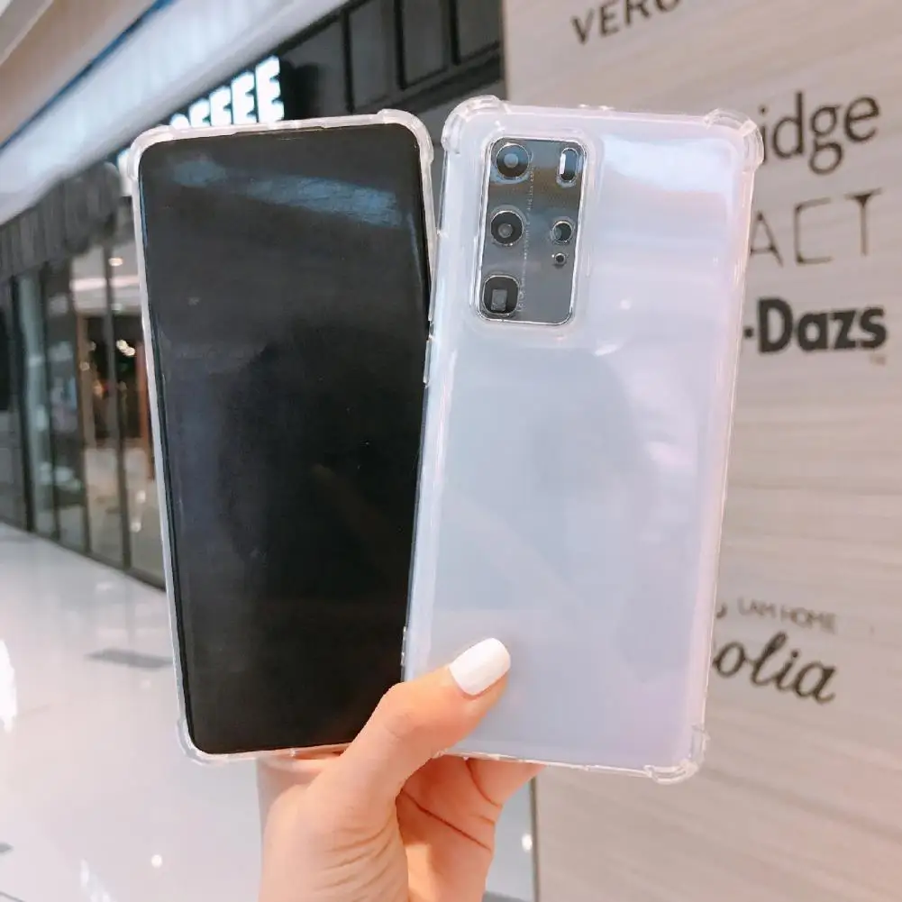 

Samsung S21/Plus/Ultra mobile phone anti-drop TPU transparent protective case soft silicone protective cover