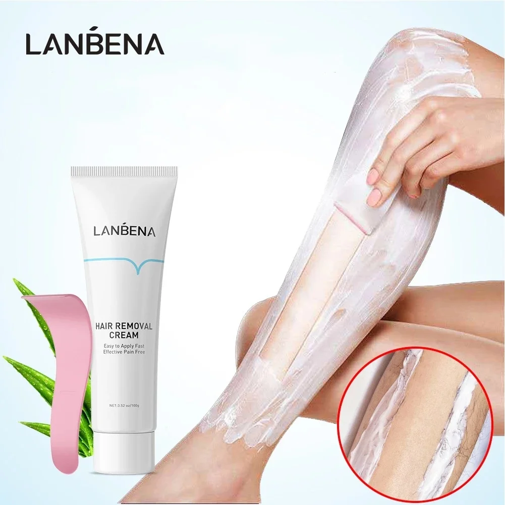 

LANBENA Body Care Painless Hair Removal Repair Cream Aloe Treatment Calming Balm Gentle Effective Epilator Calming Nourishing