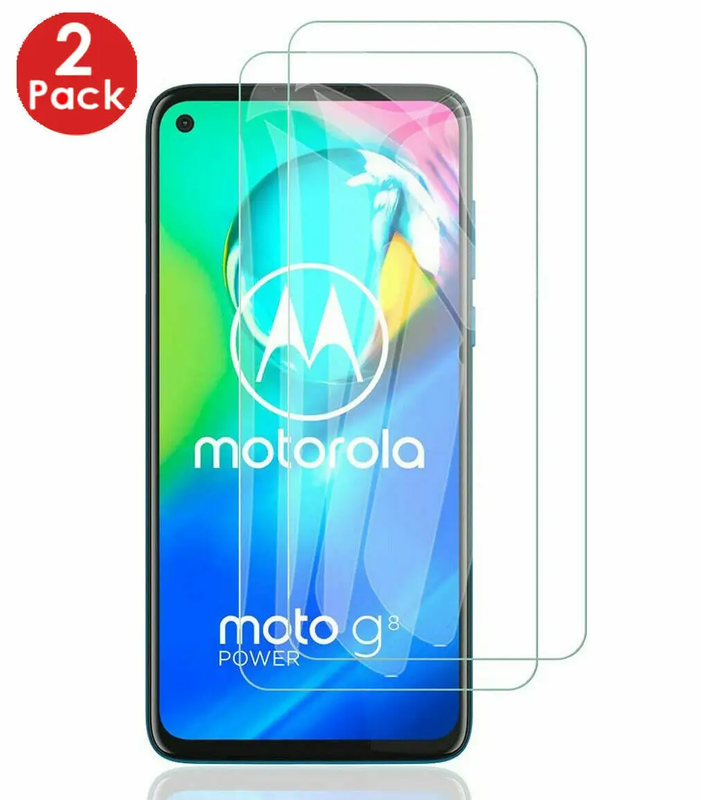 

2X Tempered Glass Screen Protector For Motorola Moto E5 G6 G7 G8 Power G9 Play