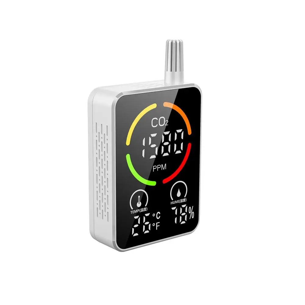 

Multifunctional Infrared Carbon Dioxide Detector Measuring Tool Indoor Temperature Air Monitor With Intelligent Alarm System