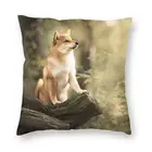 Симпатичный чехол для подушки с изображением собаки Шиба-ину, домашний декоративный чехол для подушки с изображением животных, декоративная подушка для дивана с двусторонним принтом