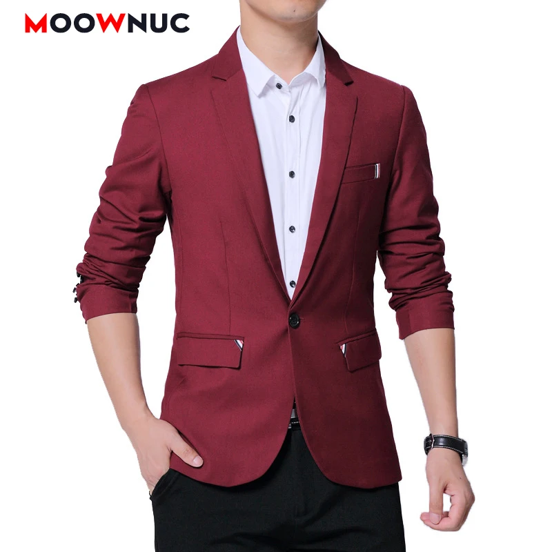 

New Fashion Coats Casual Suits Blazers for Men 2021 Solid Wedding Autumn Slim Fit Brand MOOWNUC Bridegroom's Costume Prom Party