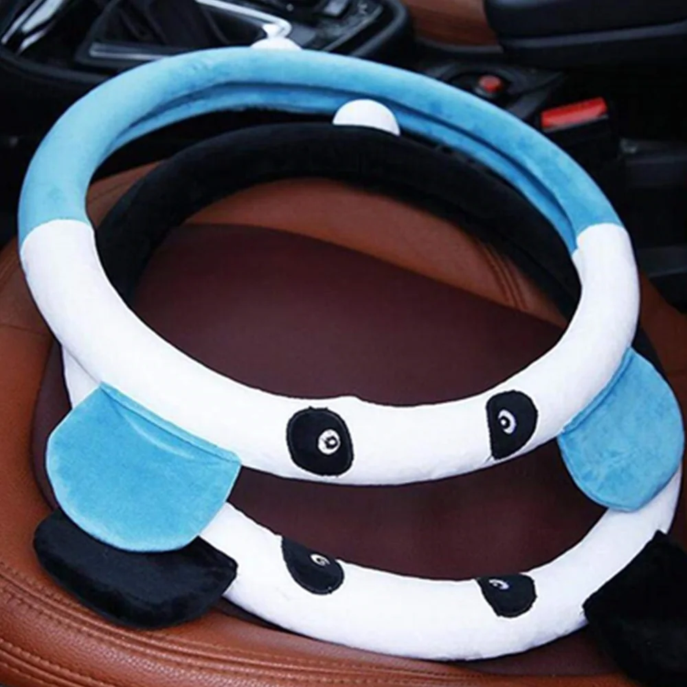 

Winter car steering wheel cover 380mm cover general panda Plush steering wheel cover