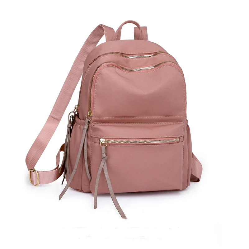 Высококачественный водонепроницаемый однотонный нейлоновый женский рюкзак в