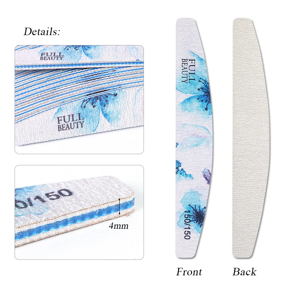 Пилка для ногтей с цветочным принтом 6 шт. | Красота и здоровье