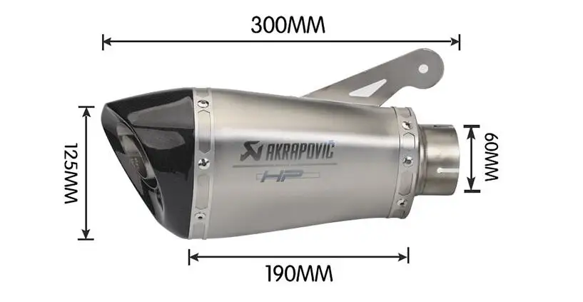 60 мм/65 мм Akrapovic S1000 S1000RR модифицированный глушитель съемный S1000 модифицированный Скорпион выхлопной pi - Цвет: B