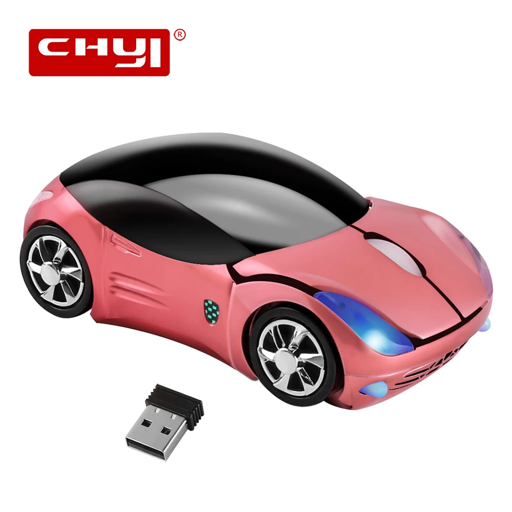 Беспроводная мини мышь CHYI в форме автомобиля эргономичная Usb оптическая
