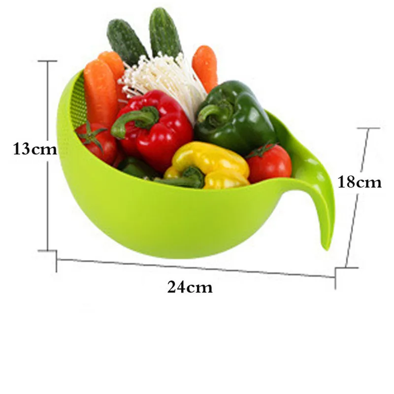 

Fruit Vegetable Washing Kitchen Accessories Fruit Bowl Filter Cleaning Plastic Colander Strainer Kitchen Gadgets Cooking Tools
