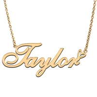 taylor name tag necklace personalized pendant jewelry gifts for mom daughter girl friend birthday christmas party present