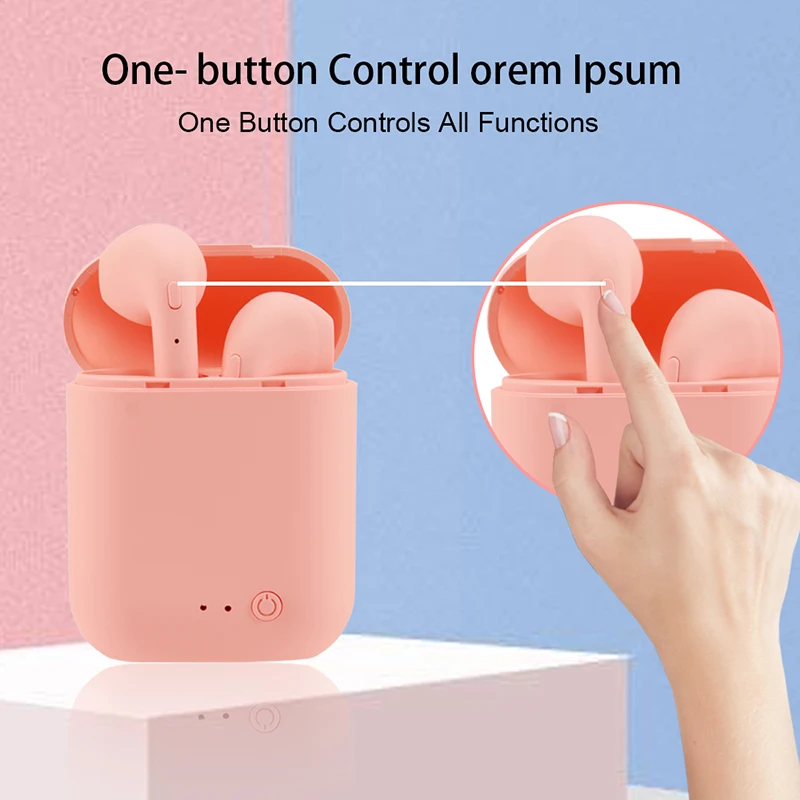Mini 2 TWS беспроводные наушники Bluetooth 5 0 матовые Macaron с микрофоном зарядная коробка