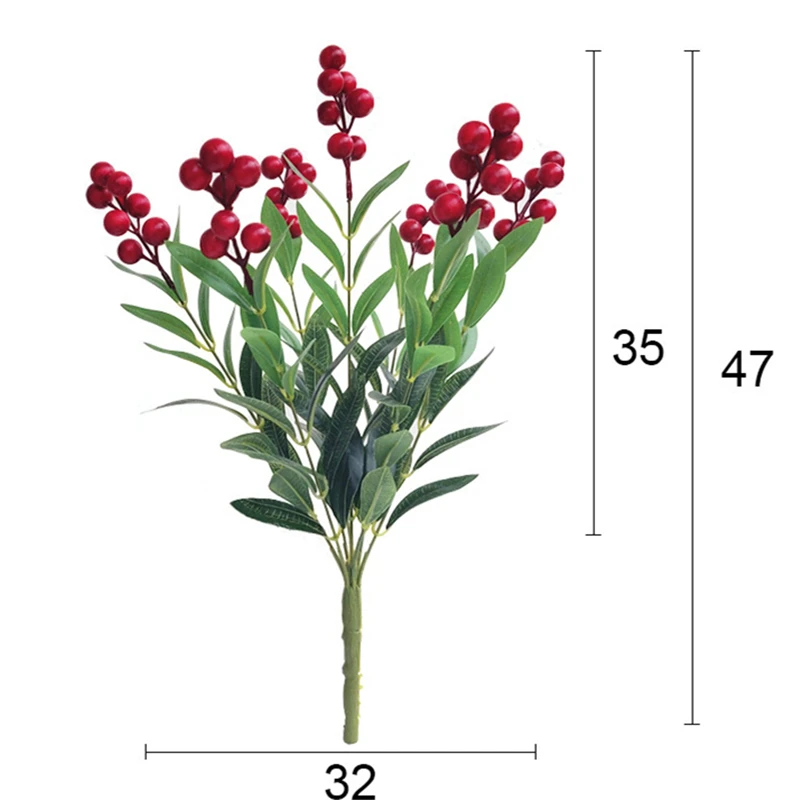 Искусственное растение красный фрукт букет из акации искусственных цветов для
