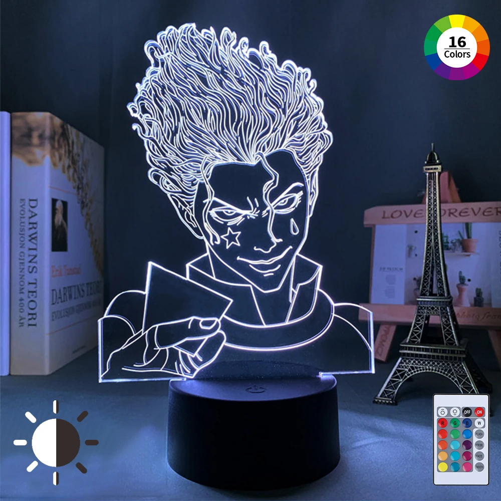 Акриловая 3d Аниме лампа Ночной светильник Охотник аниме s для спальни Мультяшные