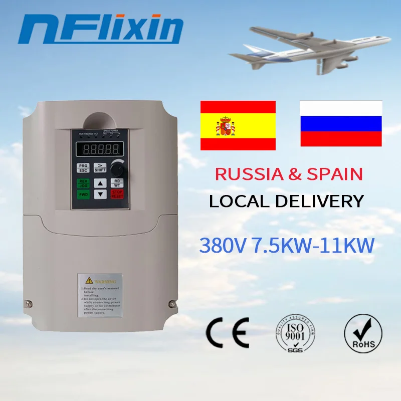 

For Spindle VFD 380 5.5KW AC 380V5.5KW/7.5KW/11KW Variable Frequency Drive 3 Phase Speed Controller Inverter Motor VFD Inverter