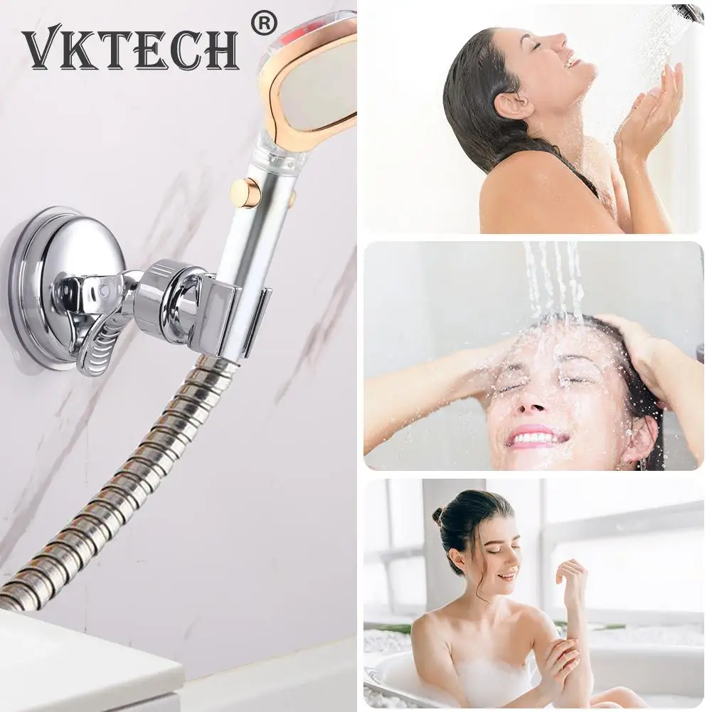

Vacuum Suction Cup Wall Mounted Bathroom Accessories Shower Holder Rack Adjustable Hand Sprayer Showerhead Bracket