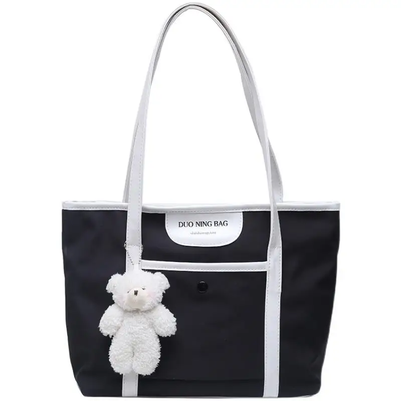 

2022 Shoulder Bags for Women Casual Shopping Bags female Tote bags cute black Handbag for girls white hand bags canvas bags