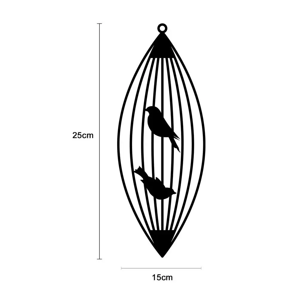 

Indoor Wall Hanging Bird Cage Pendant Outdoor Garden Art Acrylic Simulation Bird Cage Design Hollow Decoration
