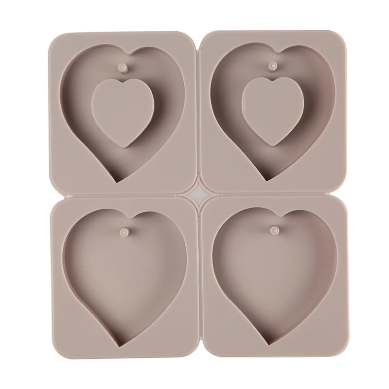 

DIY Silicone Clay Aromatherapy Tablets Mold heart Shape Crafts Hanging Ornaments Wax Molds Flower Soap Mould Craft Accessories