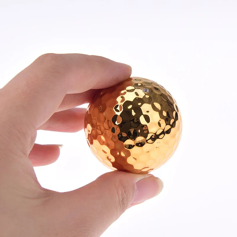 

Dia 42.7mm Plated Golf Ball Fancy Match Opening Goal Best Gift Durable Construction For Sporting Events