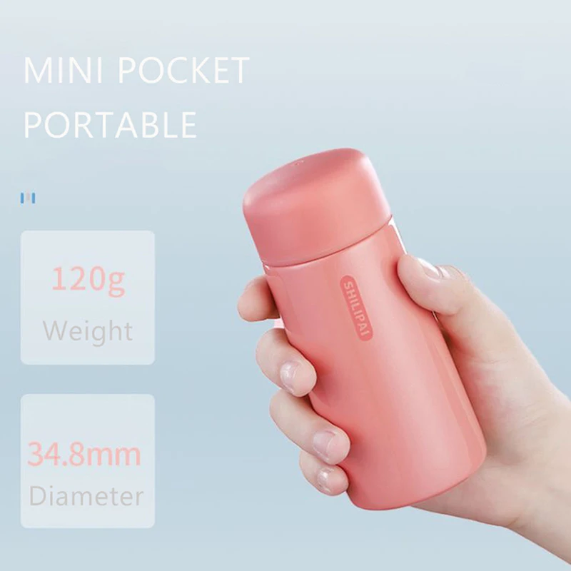 

Mini Pocket Thermos Hot Water Bottle with Tea Filter 304 Stainless Steel Tumbler Vacuum Flask Double Wall Coffee Travel Cup