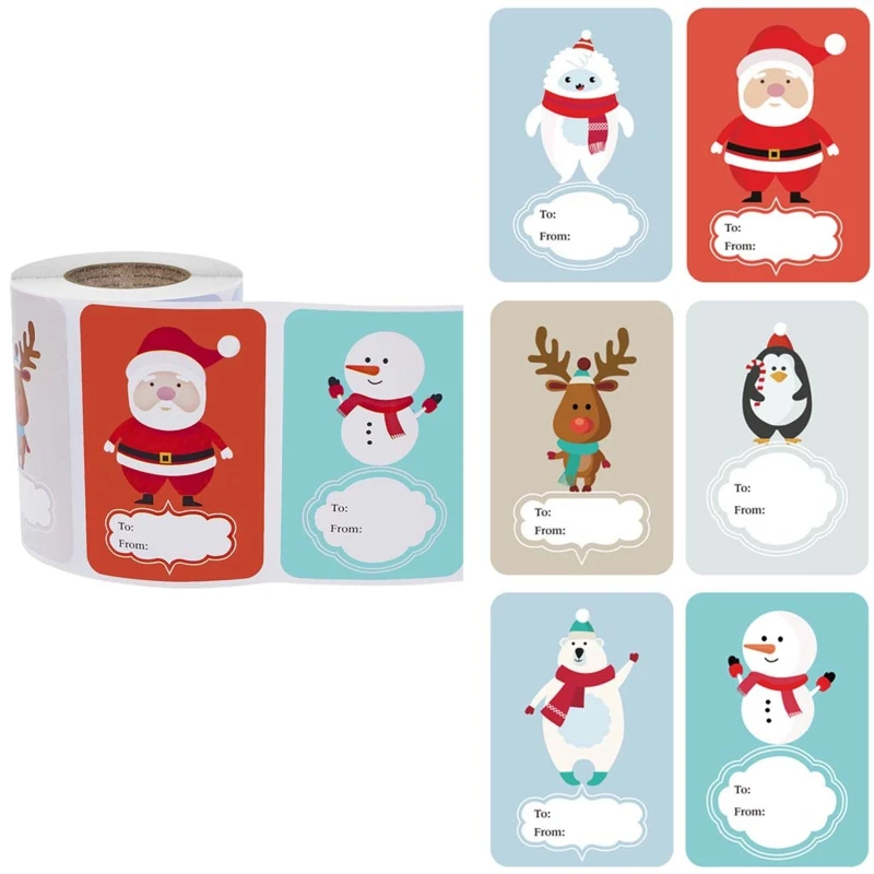 2022 NewH58A 500pcs Merry Christmas Handmade Sticker Card Box Package Santa Thank You Label Sealing Stickers | Канцтовары для офиса