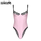 Мужское облегающее боди на тонких бретельках, черный кружевной обтягивающий Боди без рукавов, без подкладки, с тонкими бретельками, обтягивающее нижнее белье для геев,