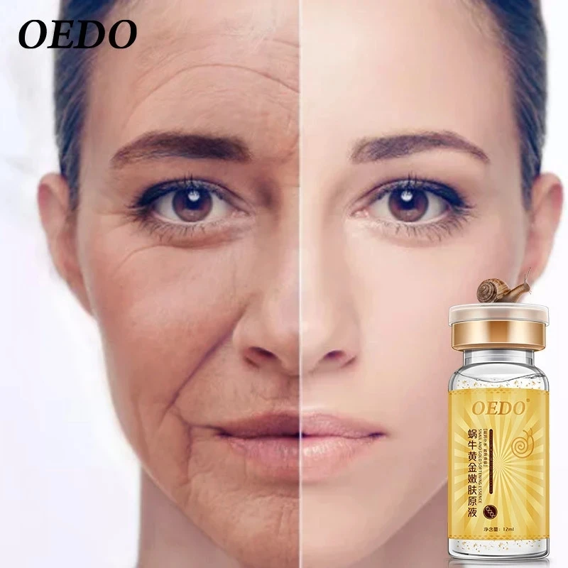 

OEDO Snail Gold Anti-Aging Essence Anti-Wrinkle Collagen Whitening Remove Fine lines Hyaluronic Acid Cream Skin Care 1pcs