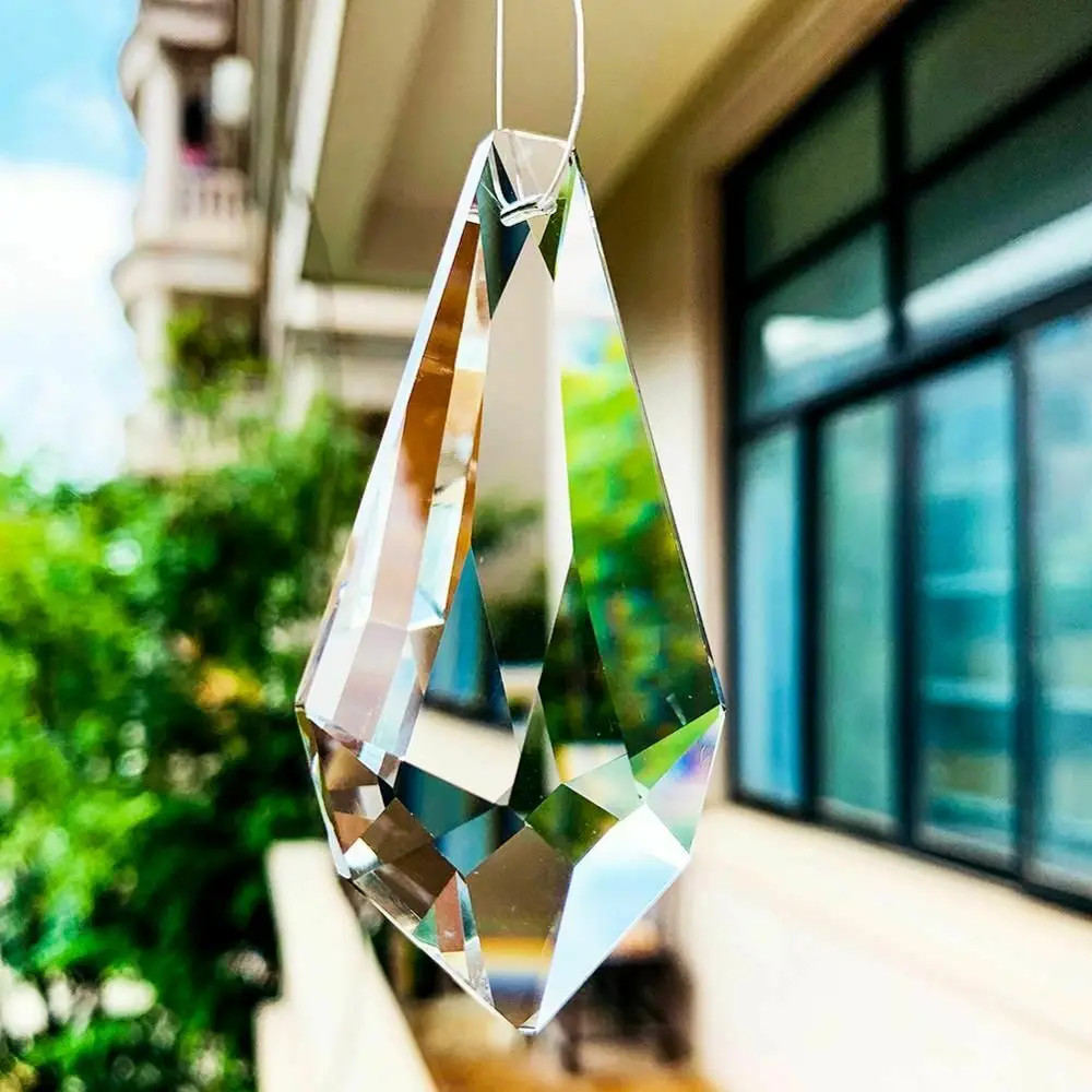 

Clear Arrow Crystal Chandelier Faceted Prism Glass Sun Catcher Aurora Refraction DIY Wedding Garden Balcony Home Hanging Decor
