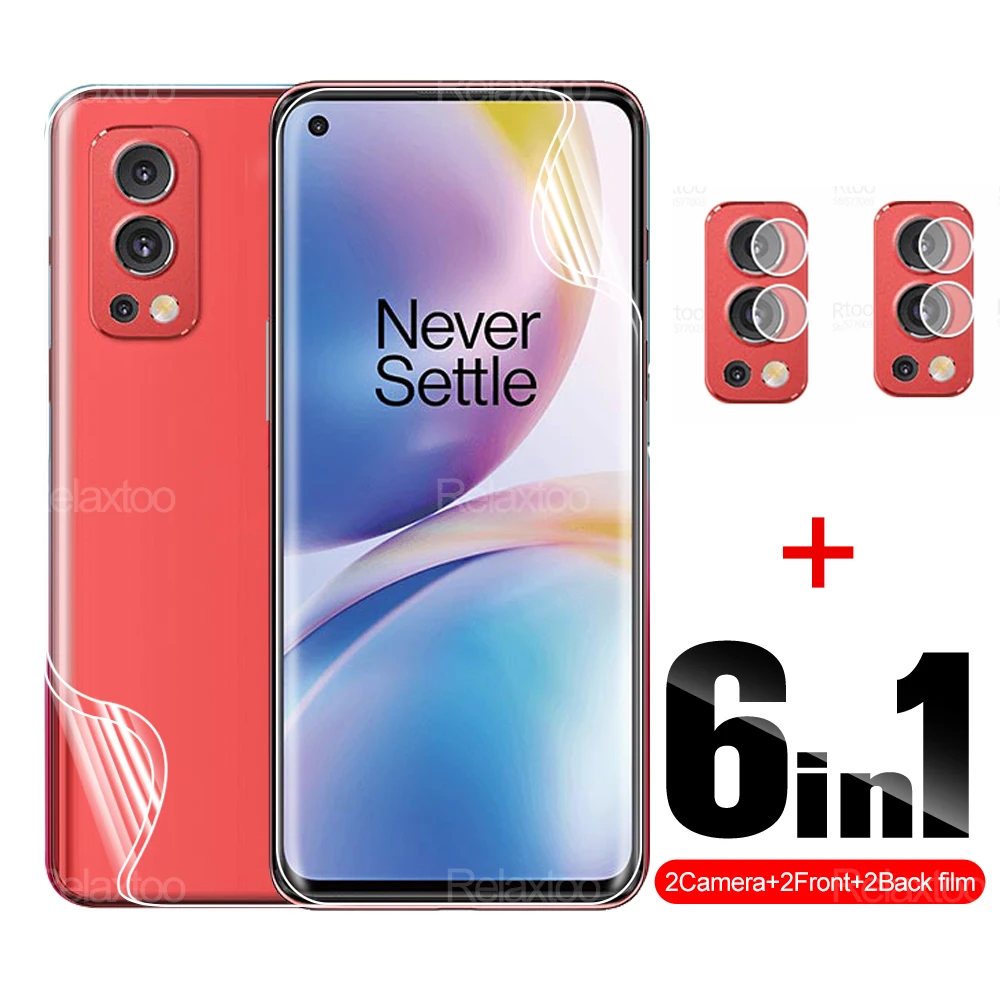 

6 в 1 передняя + задняя Гидрогелевая Защитная пленка для Oneplus Nord 2 5G 6,43 дюйма на One Plus Nord2, защитная пленка для экрана телефона, стекло для камеры