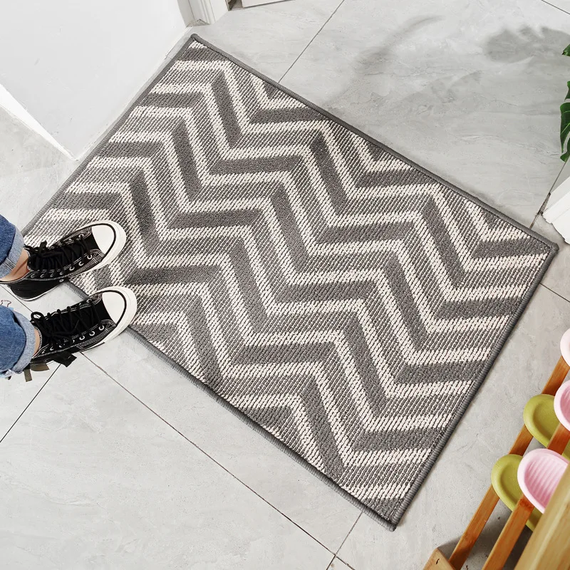 

Home Decorative Geometric Home Door Mats Simple Absorbent Non-slip Mats Dust-Removing And Wear-resistant Mats