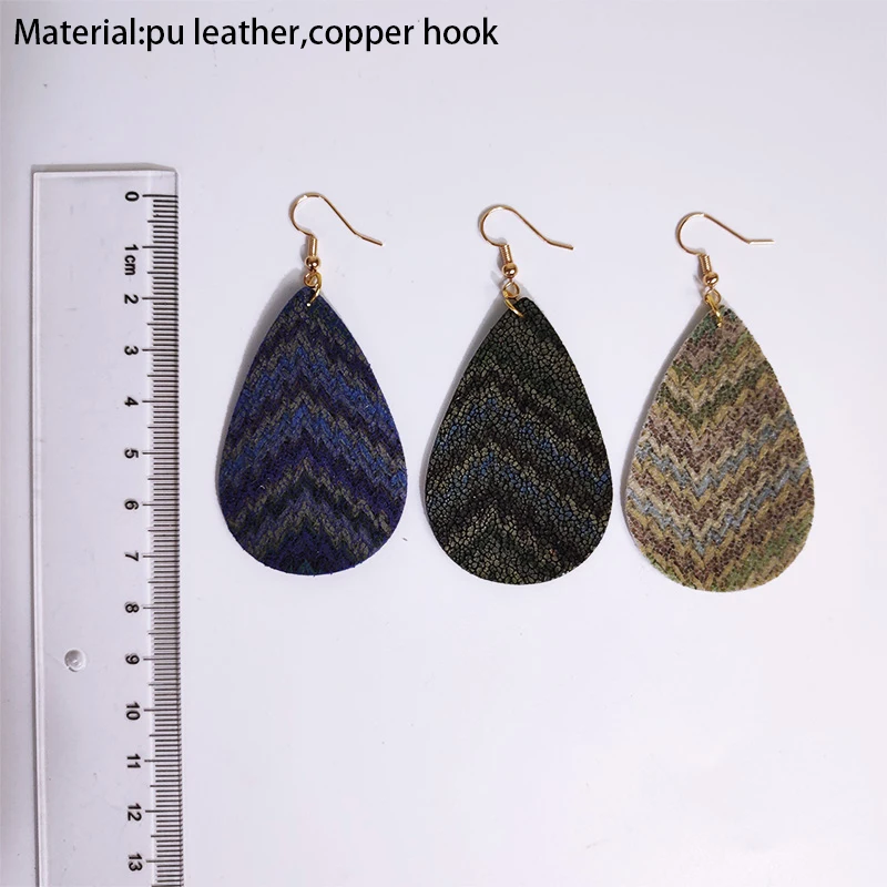 Cpop креативные тканевые серьги из искусственной кожи для женщин Винтажные