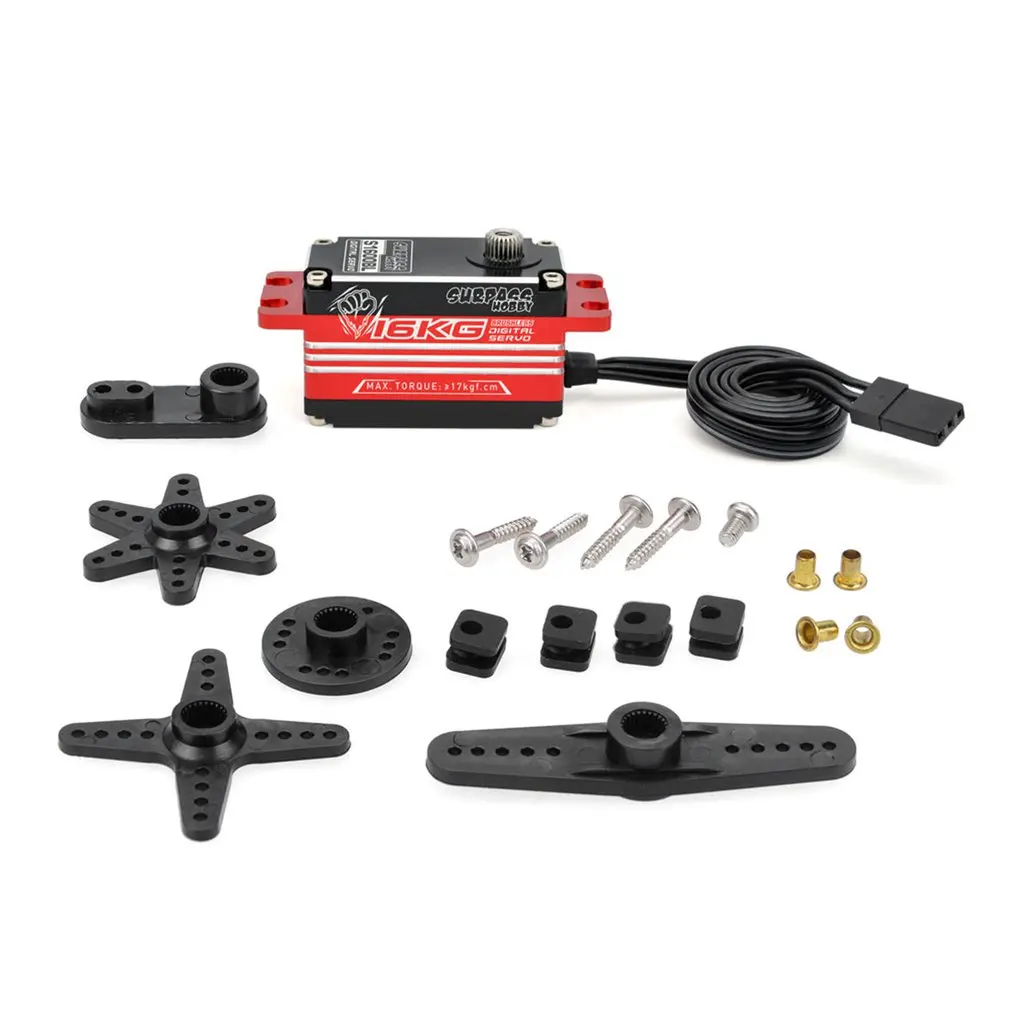 Durable SURPASS HOBBY 16KG Low Body Digital Servo RC Car Accesorries RC Car Servo 16KG Steering Gear