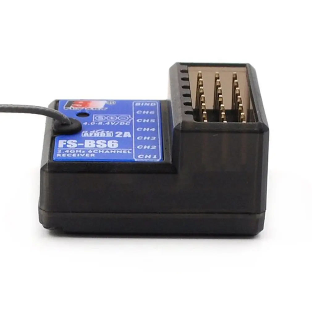 Flysky-receptor RC FS-BS6, 2,4 GHz, 6 CANALES, AFHDS, 2A, salida PWM con funci&oacute;n de giroscopio para Control remoto, coche, barco-4