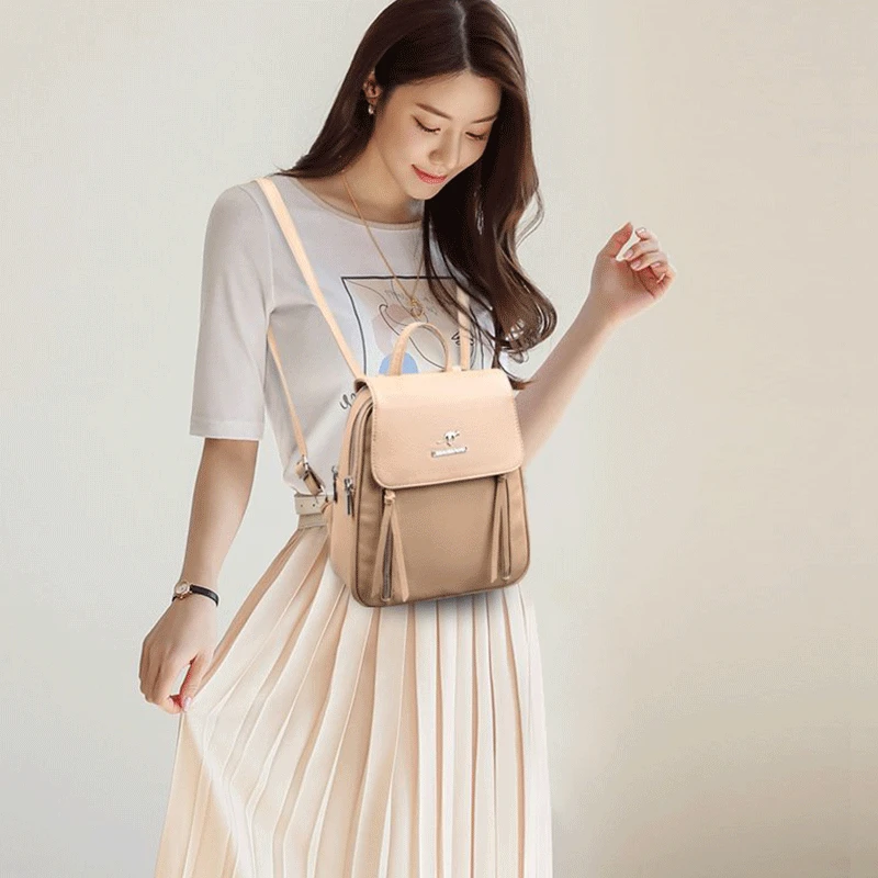 Женские кожаные рюкзаки рюкзак с твердой спинкой женский школьные сумки Sac Dos