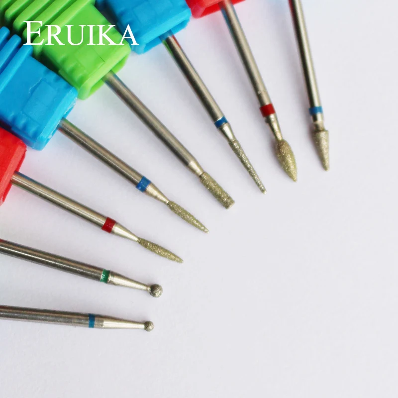 ERUIKA 8 типов алмазное сверло для ногтей, ротационное сверло для педикюра, инструменты для педикюра, электрический аппарат для маникюра, аксессуары, фрезы для ногтей