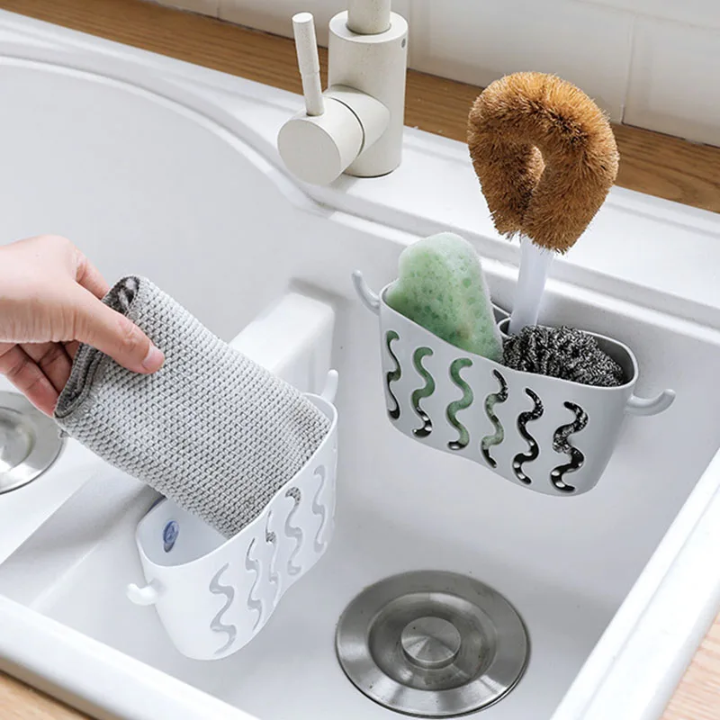 

Домашний смеситель для хранения закрытый сеткой слив стеллаж для хранения на кухне подвесные корзины аксессуары для дома держатели для губ...