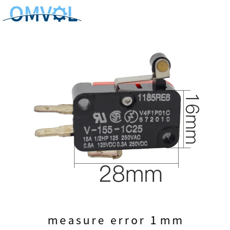 Микро концевой выключатель с Roller Lever V-15 V-151 V-152 V-153 V-154 V-155 V-156-1C25 - Цвет: V-155