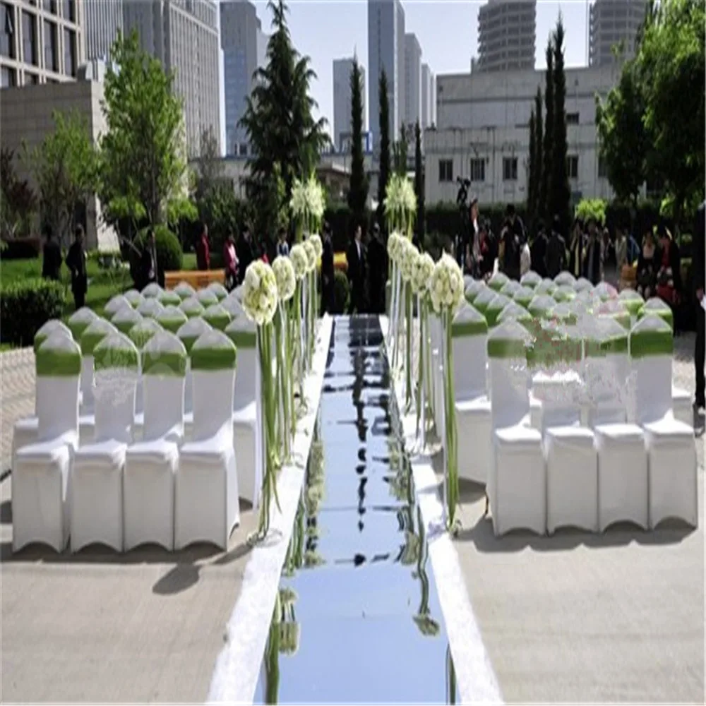 10 м в партии 1 ширину блестящее серебряное зеркало ковер прохода бегун для