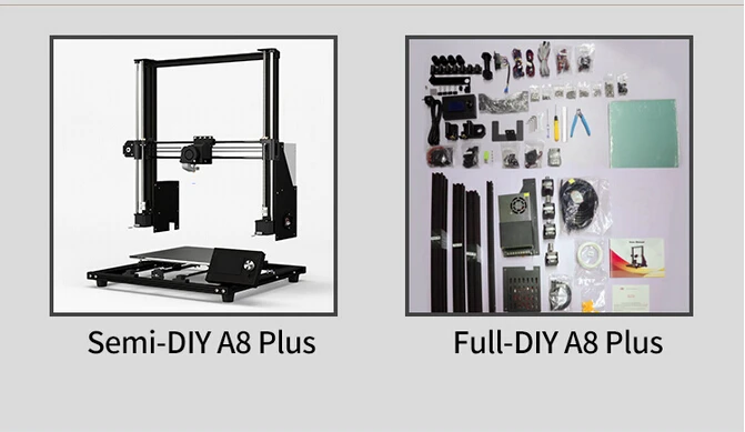 Anet A8 Plus Upgraded High-precision DIY 3D Printer Self-assembly 300*300*350mm Large Print Size Aluminum Alloy Frame
