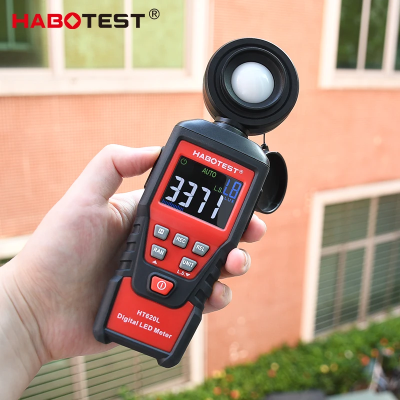 

Habotest Luxmeter Digital Light Meter Lux Meter Photometer UV Radiometer LCD Luxmeter Handheld Illuminometer Photometerka HT620L