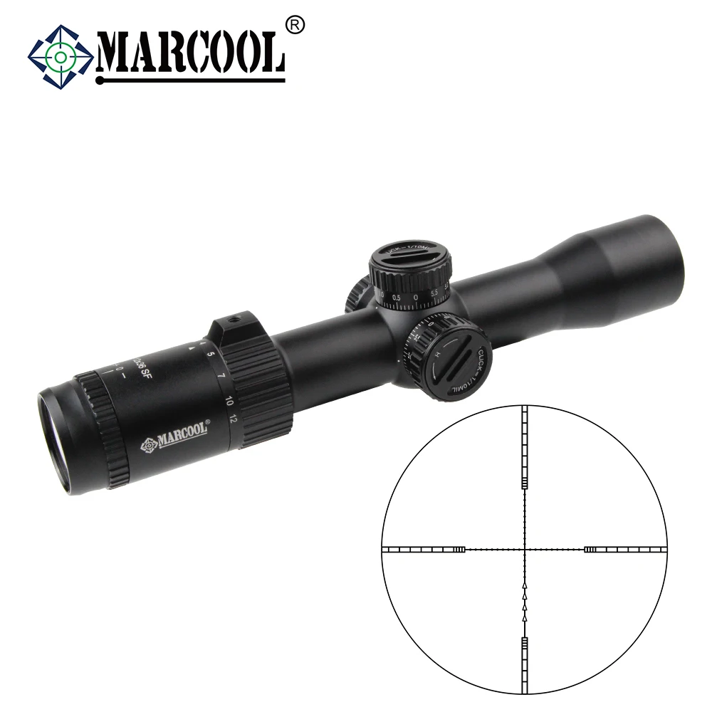 Marcool ALT 2 12X36 прицел тактический Mil точка быстрого фокуса вторая фокальная